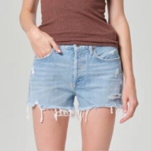 Agolde Los Angeles Denim Shorts Distressed